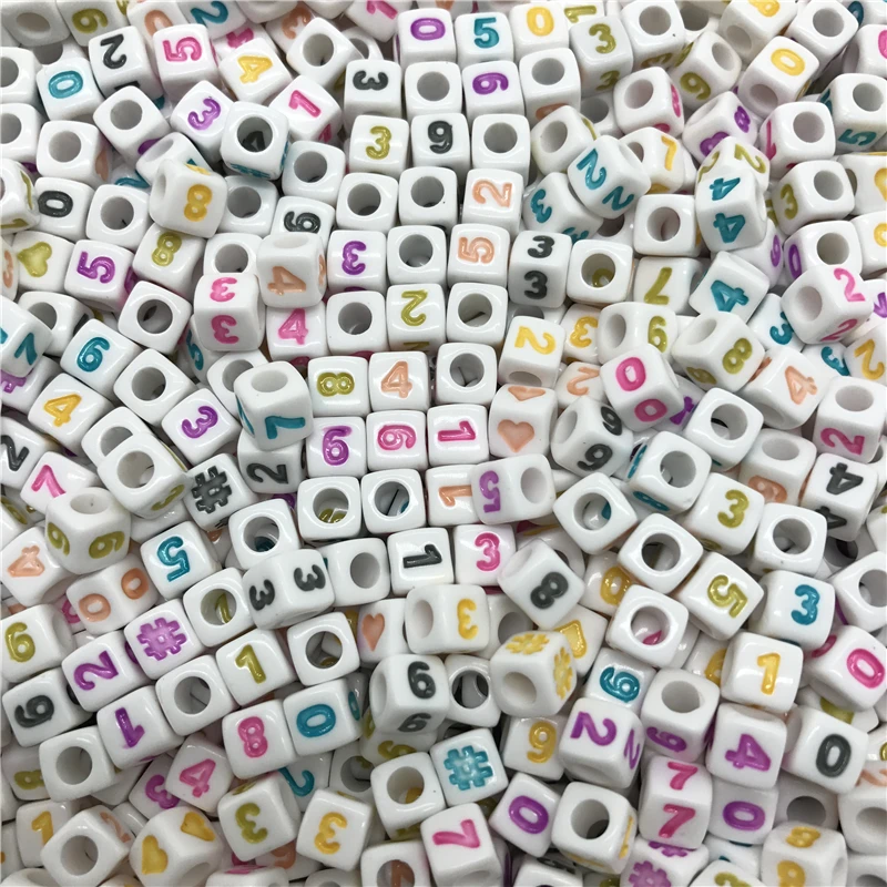 100pcs 7x7mm Colorful Mixed Number 1-9 Acrylic Letter Beads Charms Bracelet Necklace For Jewelry Making Bead Accessories
100pcs 7x7mm Colorful Mixed Number 1-9 Acrylic Letter Beads Charms Bracelet Necklace For Jewelry Making Bead Accessories