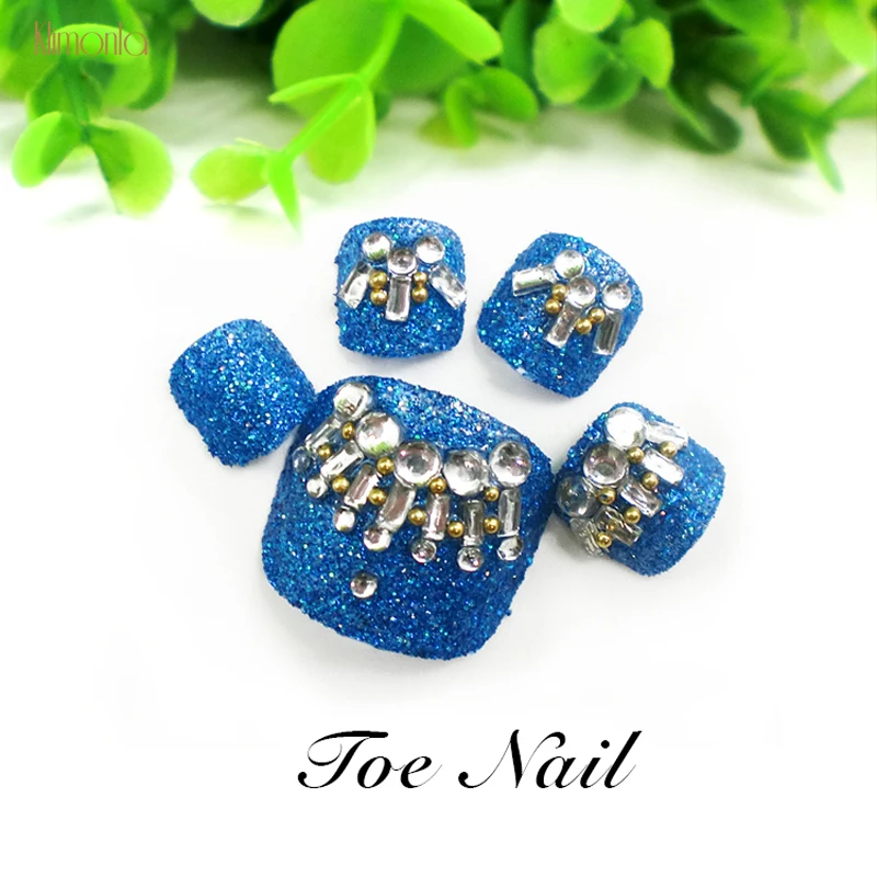 New 3D Shining Rhinestone False Toenails With Glue 24pcs Flash Drill Fake Nails Art Design DIY Manicure Tips For Foot
New 3D Shining Rhinestone False Toenails With Glue 24pcs Flash Drill Fake Nails Art Design DIY Manicure Tips For Foot