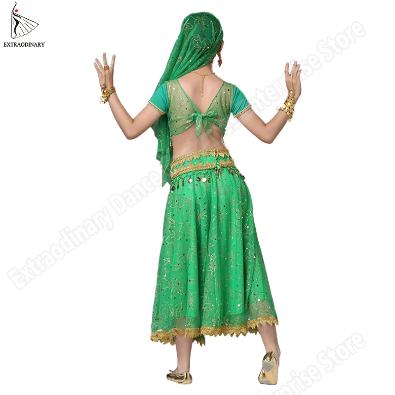 Детский костюм для танца живота Болливуда индийского детские платья 5 шт.