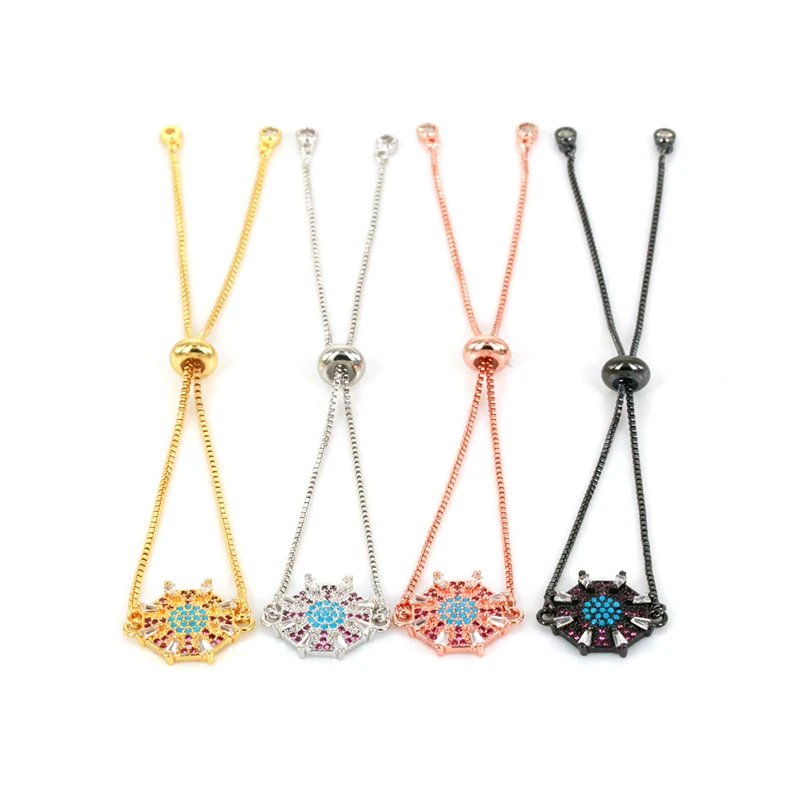 DANKAISHI Jewelry Flower Design Cubic Zirconia Crystal CZ Zircon Fashion Bracelet Adjustable for Women DIY Jewelry
DANKAISHI Jewelry Flower Design Cubic Zirconia Crystal CZ Zircon Fashion Bracelet Adjustable for Women DIY Jewelry