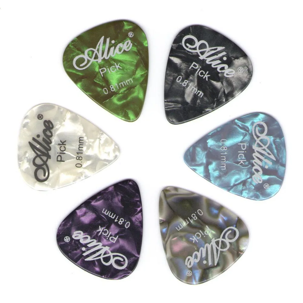 Гитарные медиаторы Alice Celluloid толщина 0 46 71 81 96 1 20 50 мм 6 шт.|pick guitar strings|pick stickerguitar