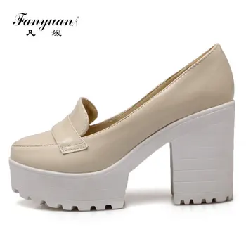 Fanyuan Platform Pumps Women Shoes Square High Heels Round Toe Slip On 2017 Spring Summer Female Sweet Plus Size Shallow Pumps
Fanyuan Platform Pumps Women Shoes Square High Heels Round Toe Slip On 2017 Spring Summer Female Sweet Plus Size Shallow Pumps