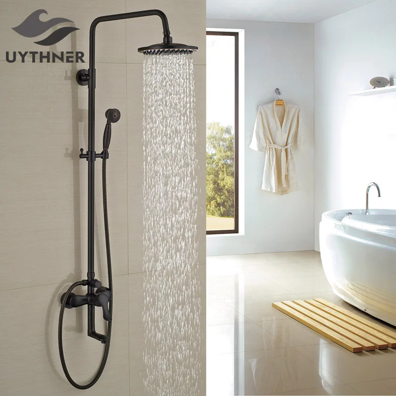 Newly 8 Inch Rainfall Shower Faucet Mixer Tap Oil Rubbed Bronze Wall Mount Shower Tub Faucet w/ Hand Sprayer
Newly 8 Inch Rainfall Shower Faucet Mixer Tap Oil Rubbed Bronze Wall Mount Shower Tub Faucet w/ Hand Sprayer