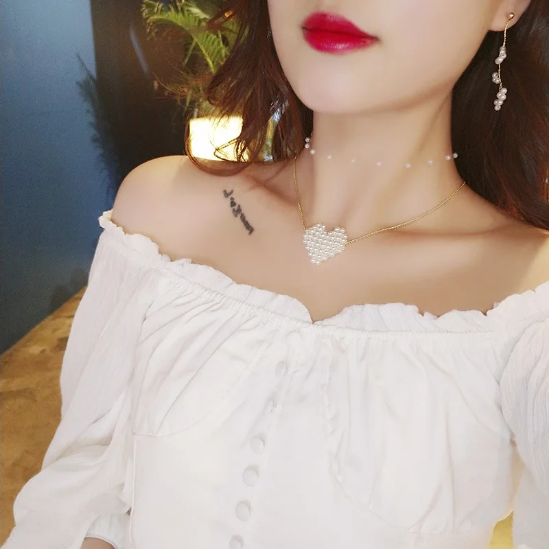 Korean Version Of The New Simple Pearl Pendant Fashion Personality Double Clavicle Chain Short Necklace Women Elegant Temperamen
Korean Version Of The New Simple Pearl Pendant Fashion Personality Double Clavicle Chain Short Necklace Women Elegant Temperamen