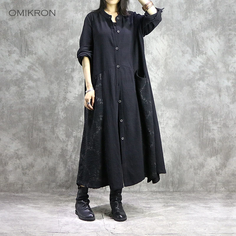 OMIKRON Spring Autumn Plus Size Designer Original Long Coat Cardigans Women Cotton Linen Irregular Jackets Windbreaker Outwear
OMIKRON Spring Autumn Plus Size Designer Original Long Coat Cardigans Women Cotton Linen Irregular Jackets Windbreaker Outwear