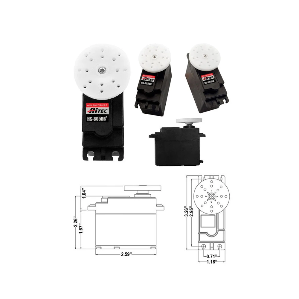 100% Original Hitec HS-805BB+ 152g / 24.7 kg / .14 sec major high torque Analog servo
100% Original Hitec HS-805BB+ 152g / 24.7 kg / .14 sec major high torque Analog servo