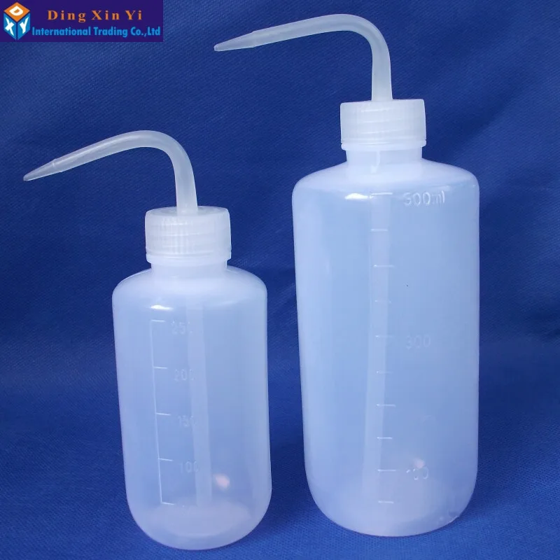 

250ml/500ml 1PC laboratory plastic wash bottle,Capacity Tattoo Wash Clear White Plastic Green Soap Squeeze Bottle