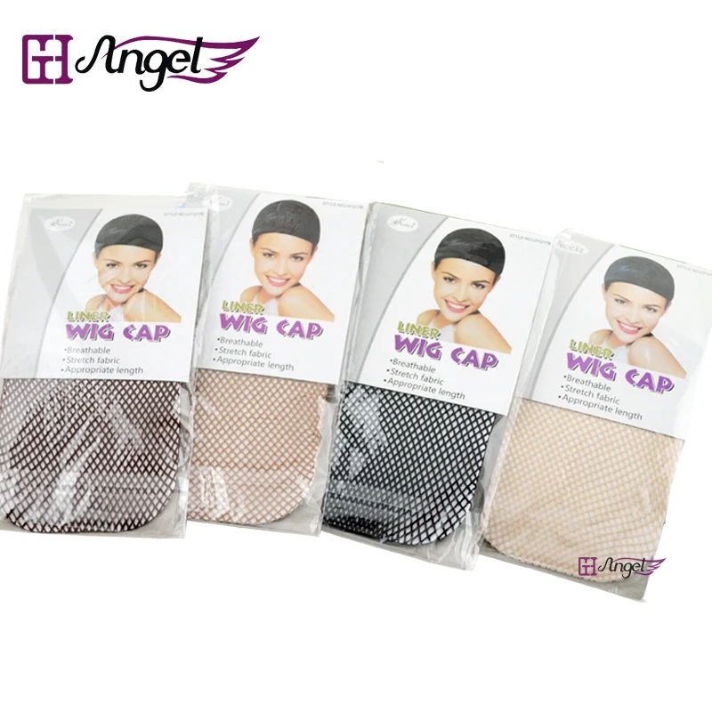 

Angels 12pcs Nylon Wig Caps for Making Wig Weaving Hair Weft High Stretchable Elastic Hairnet Snood Mesh Glueless Wig Caps