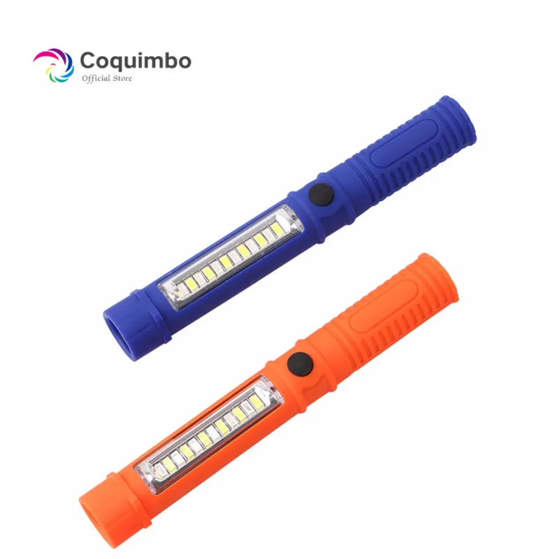 

Multifunction Mini COB LED Pen Flashlight Torch Inspection Lamp Pocket Led Flash Light With Clip Magnet Lanterna Used 3*AAA