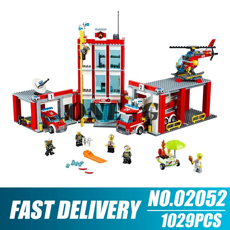 Building blocks 02052 1029pcs Compatible with legoingly City 60110 Bricks Fire Station figures Educational toys for children
Building blocks 02052 1029pcs Compatible with legoingly City 60110 Bricks Fire Station figures Educational toys for children