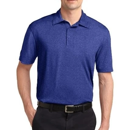 Sport-Tek ST660 Mens Heather Contender Polo T-Shirt Cobalt Heather - Large (1)