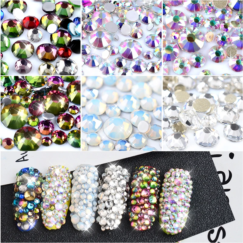 1pack Mixed Size(SS3-SS16) Crystal 3D Nail Art Rhinestone Decorations Flatback Non Hotfix AB Colorful Opal Gems Design Accessory
1pack Mixed Size(SS3-SS16) Crystal 3D Nail Art Rhinestone Decorations Flatback Non Hotfix AB Colorful Opal Gems Design Accessory
