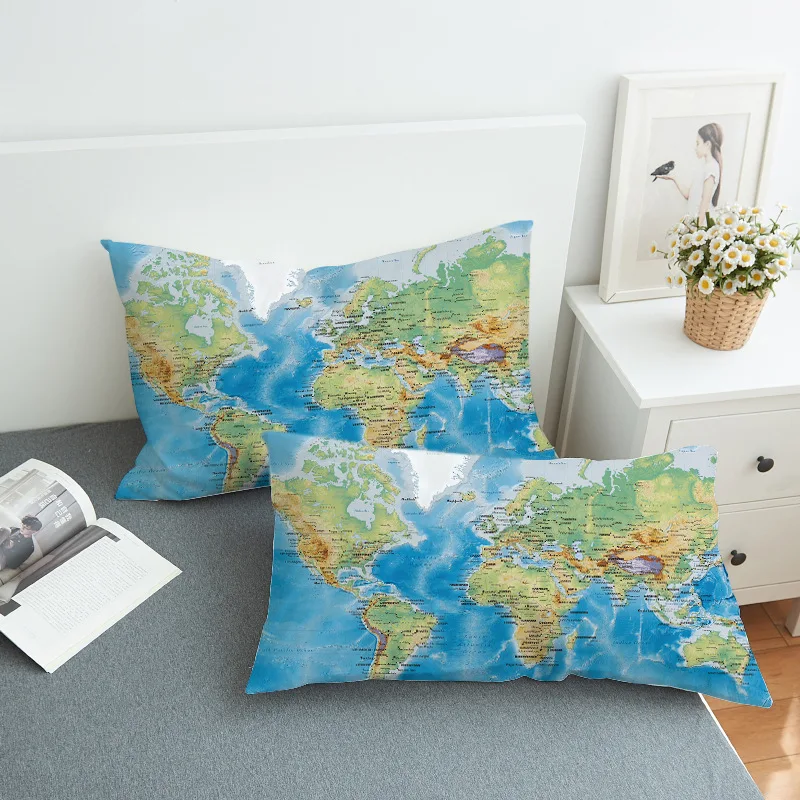 2pcs/set Europe World Map Bedroom Pillowcover Boy's Gift Bedding Couple Pillowcases Queen Sleeping Pillowslip for Adult's Bed
2pcs/set Europe World Map Bedroom Pillowcover Boy's Gift Bedding Couple Pillowcases Queen Sleeping Pillowslip for Adult's Bed