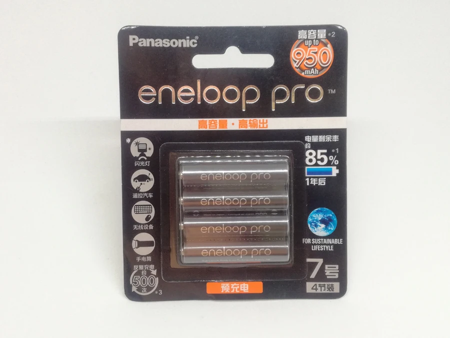 4PCS/LOT New Original Panasonic Pro AAA 950mAh High Capacity NI-MH Pre-charged Rechargeable Battery Made in Japan,4pcs/pack
4PCS/LOT New Original Panasonic Pro AAA 950mAh High Capacity NI-MH Pre-charged Rechargeable Battery Made in Japan,4pcs/pack
