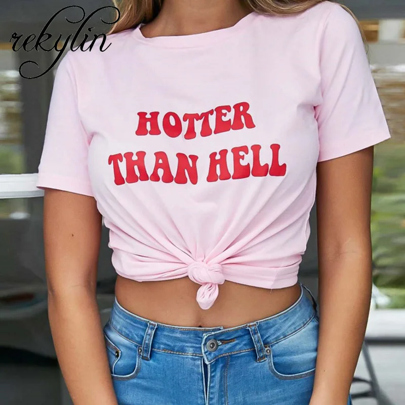 2019 New Summer Fashion Hotter Than Hell Tshirts for Women Letter Printed T Shirt harajuku female T-shirt Camisas
2019 New Summer Fashion Hotter Than Hell Tshirts for Women Letter Printed T Shirt harajuku female T-shirt Camisas
