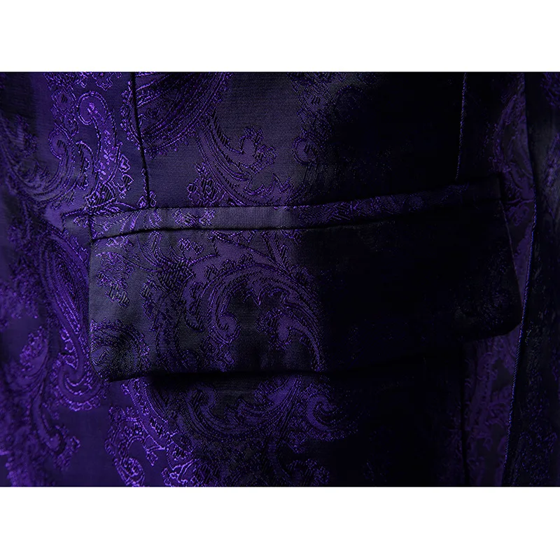 Blazer Men casual slik fabric 2018 Sping Brand New Male Single Button Slim Fit Fashion Blazer Red/Purple/Black Available XXL 13