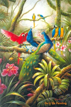 free shipping classical parrot peacock jungle flower landscape oil painting canvas painting prints on canvas decoration picture
free shipping classical parrot peacock jungle flower landscape oil painting canvas painting prints on canvas decoration picture