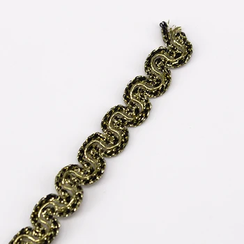 Black Gold Woven Braided Lace Fabric Trim Fancy Decorated Ribbon Trimming Applique Sewing Accessories renda 40yard/T1300
Black Gold Woven Braided Lace Fabric Trim Fancy Decorated Ribbon Trimming Applique Sewing Accessories renda 40yard/T1300