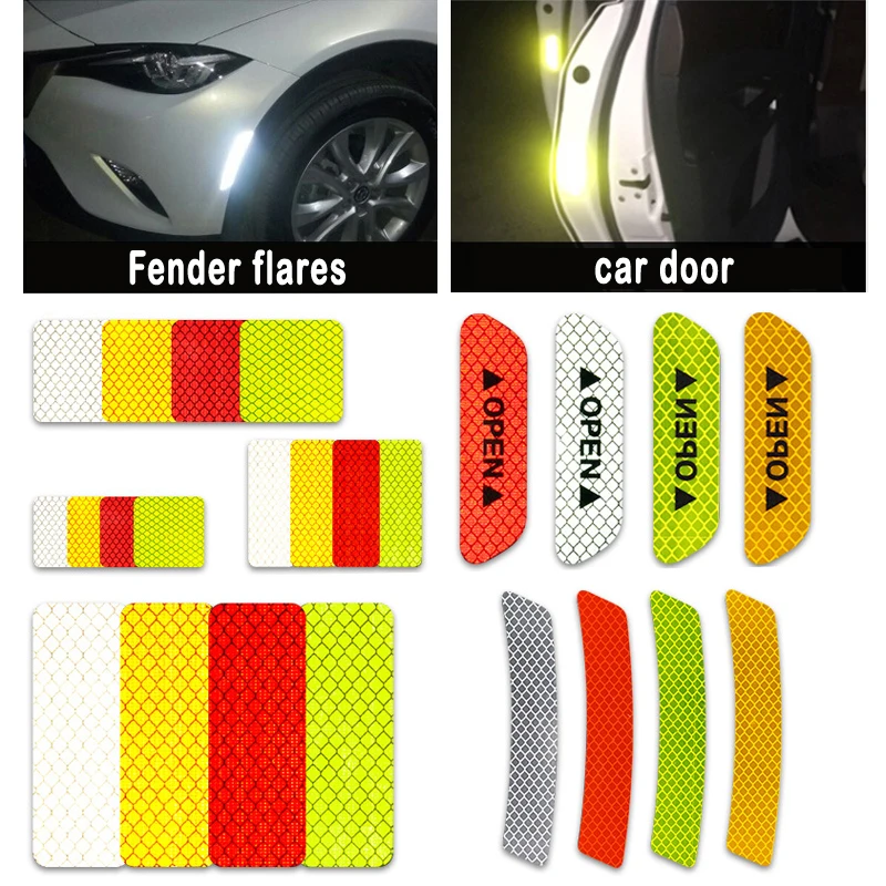4 color Car Motorcycle Door Wheels Rim Reflective Stickers Warning Caution Mark Anti Collision Prevention Reflective Open logo
4 color Car Motorcycle Door Wheels Rim Reflective Stickers Warning Caution Mark Anti Collision Prevention Reflective Open logo