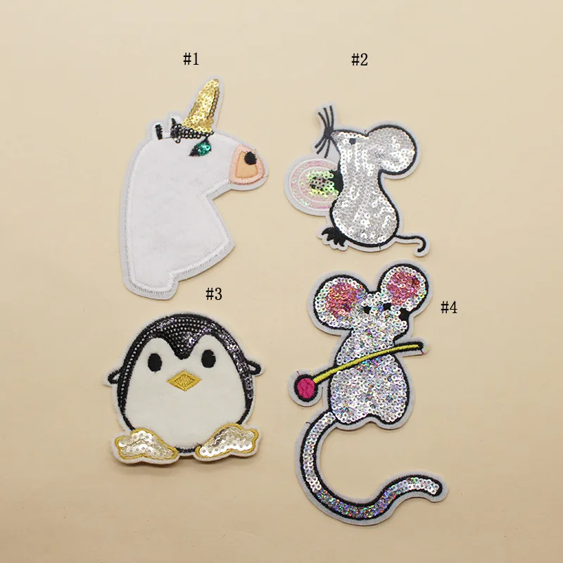 30pcs/lot Cute Mouse Animal Sequins Embroidery Patch Fluffy Penguin Unicorn Cloth Sticker Wholesale Sequin Applique for Clothes
30pcs/lot Cute Mouse Animal Sequins Embroidery Patch Fluffy Penguin Unicorn Cloth Sticker Wholesale Sequin Applique for Clothes