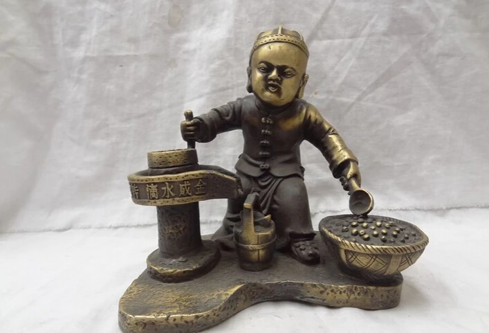 S5084 8" China Chinese Bronze Good Luck Wealth Old Man Laborer Child Boy Kid Statue D0317
S5084 8" China Chinese Bronze Good Luck Wealth Old Man Laborer Child Boy Kid Statue D0317
