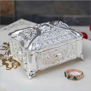 European silver metal jewelry box storage box makeup storage organizer box cotton bud holders Z178
European silver metal jewelry box storage box makeup storage organizer box cotton bud holders Z178