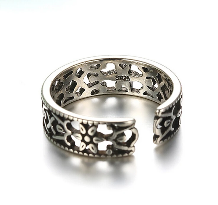 Women Antique Silver Totem Thai Silver Hollow Fashion Opening Ring High-quality Silver Jewelry
Women Antique Silver Totem Thai Silver Hollow Fashion Opening Ring High-quality Silver Jewelry