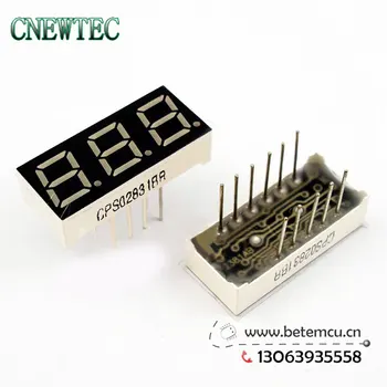 CPS02831BR Common Anode 3Bit Digital Tube 7 segment 0.28" Red LED Display 10PCS/LOT
CPS02831BR Common Anode 3Bit Digital Tube 7 segment 0.28" Red LED Display 10PCS/LOT