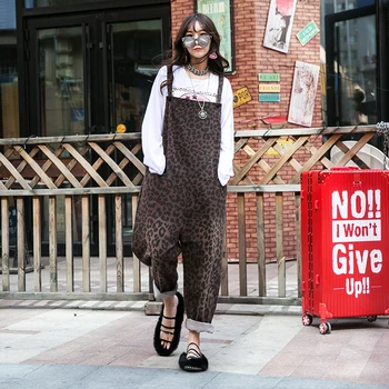 Women Personality Leopard casual Jumpsuits Pants Women Cargo Harem pants Loose Casual Wide Leg Overalls Jumpsuit Rompers
Women Personality Leopard casual Jumpsuits Pants Women Cargo Harem pants Loose Casual Wide Leg Overalls Jumpsuit Rompers