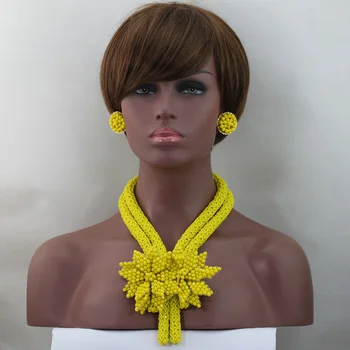 Elegant Yellow African Women Necklace Jewelry Set Big Flower Crystal Broach Pendant Bracelet Earrings Set Bride Free ship QW246
Elegant Yellow African Women Necklace Jewelry Set Big Flower Crystal Broach Pendant Bracelet Earrings Set Bride Free ship QW246