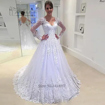 Vestido de Noiva Manga Longa African Wedding Gowns Long Sleeve Lace Wedding Dresses Turkey Brush Train Vintage Bride Dress 2017
Vestido de Noiva Manga Longa African Wedding Gowns Long Sleeve Lace Wedding Dresses Turkey Brush Train Vintage Bride Dress 2017
