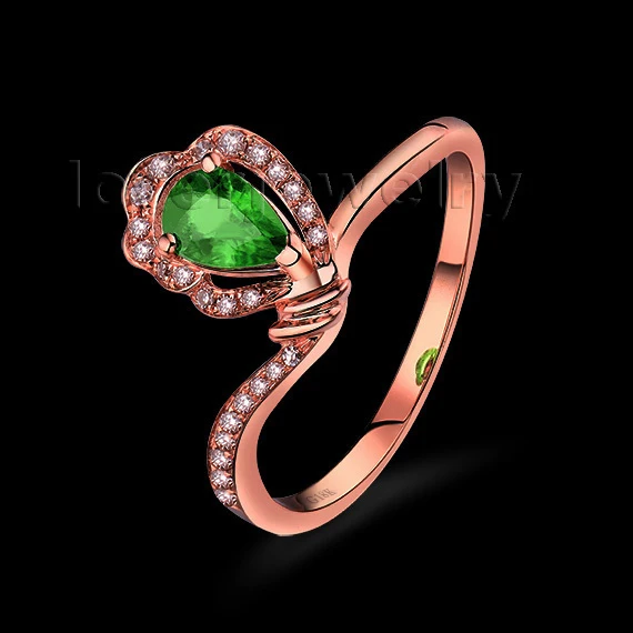 New Wonderful Engagement Tsavorite Ring Pear 4x5mm In 18Kt Rose Gold Natural Diamond Ring WU257
New Wonderful Engagement Tsavorite Ring Pear 4x5mm In 18Kt Rose Gold Natural Diamond Ring WU257