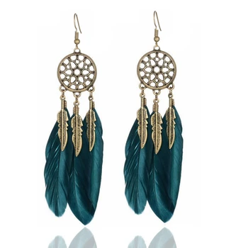 Fashion 1Pair Beautiful Women And Girl Feather Drop Earring Leaf Hollow out Vintage Bohemia Boho Feather Tassel Dreamcatcher
Fashion 1Pair Beautiful Women And Girl Feather Drop Earring Leaf Hollow out Vintage Bohemia Boho Feather Tassel Dreamcatcher