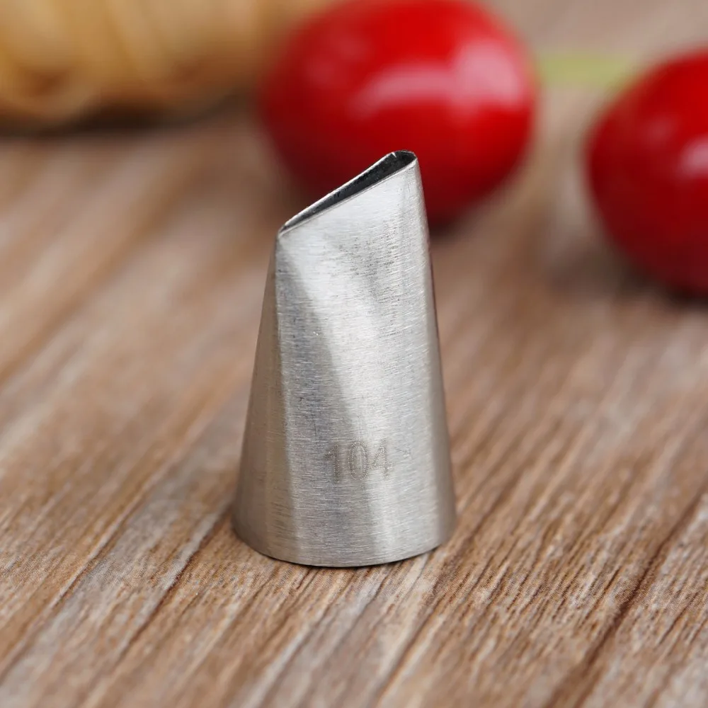 #104 Piping Nozzle Decorating Icing Tip For Creating Rose Petal Shape Baking &Pastry Tools Bakeware
#104 Piping Nozzle Decorating Icing Tip For Creating Rose Petal Shape Baking &Pastry Tools Bakeware