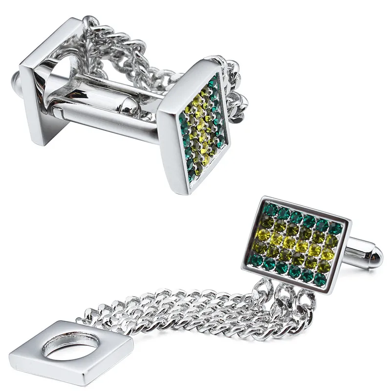 Classical Rhodium Plated with Copper & Crystal For Men Stainless Steel Chain Cuff Links
Classical Rhodium Plated with Copper & Crystal For Men Stainless Steel Chain Cuff Links