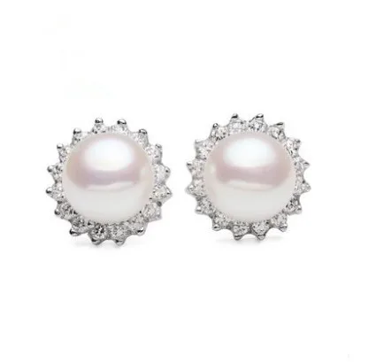 Women Gift word 925 Sterling silver real 10-11MM natural freshwater pearl stud earrings, sunflower, CZ, 925 Silver
Women Gift word 925 Sterling silver real 10-11MM natural freshwater pearl stud earrings, sunflower, CZ, 925 Silver