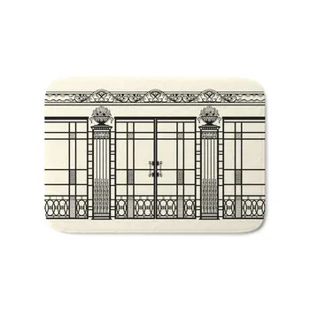 ART DECO, ART NOUVEAU IRONWORK: Black And Cream Bath Mat 17" x 24"Pattern Fleece Rug Anti-Slip Doormat Home Decor
ART DECO, ART NOUVEAU IRONWORK: Black And Cream Bath Mat 17" x 24"Pattern Fleece Rug Anti-Slip Doormat Home Decor