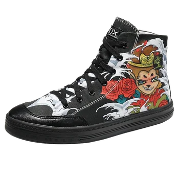 Lover's Canvas Skateboarding Boots High Top Woman Vintage Totem Hip-hop Sneakers Lightweight Sports Men Street Basketball Shoes
Lover's Canvas Skateboarding Boots High Top Woman Vintage Totem Hip-hop Sneakers Lightweight Sports Men Street Basketball Shoes