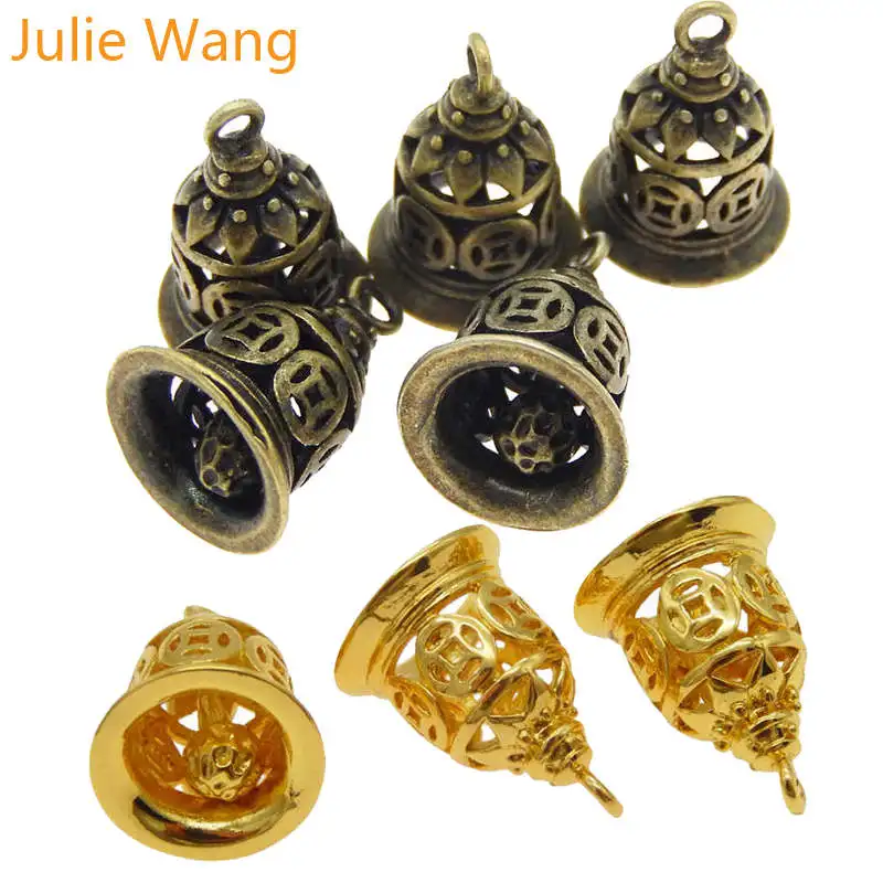 Julie Wang 4-12pcs Copper Bell Charms Antique Bronze Gold Bells Without Sound Necklace Pendant Handmade Jewelry Making Accessory
Julie Wang 4-12pcs Copper Bell Charms Antique Bronze Gold Bells Without Sound Necklace Pendant Handmade Jewelry Making Accessory