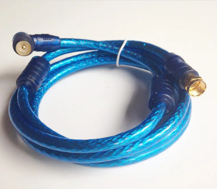 9.5mm 90 Degrees 75ohm Male to F type Male 24k gold plated connector Coaxial TV Satellite Antenna Cable
9.5mm 90 Degrees 75ohm Male to F type Male 24k gold plated connector Coaxial TV Satellite Antenna Cable