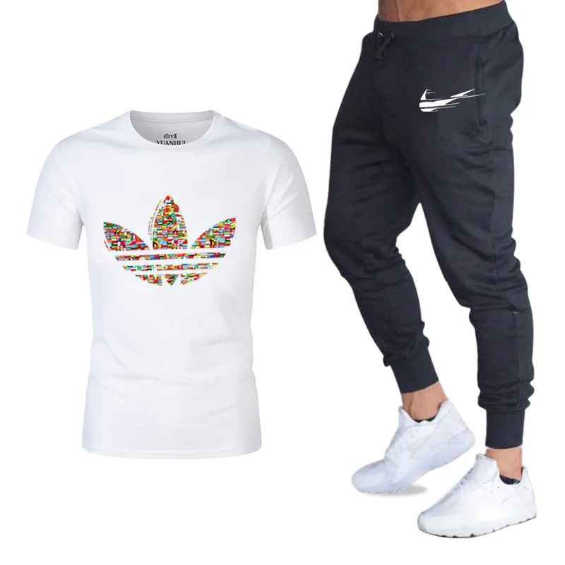 Men's sports suit T-shirt + pants two-piece casual sportswear men's new fashion printing suit sportswear gym fitness trousers
Men's sports suit T-shirt + pants two-piece casual sportswear men's new fashion printing suit sportswear gym fitness trousers