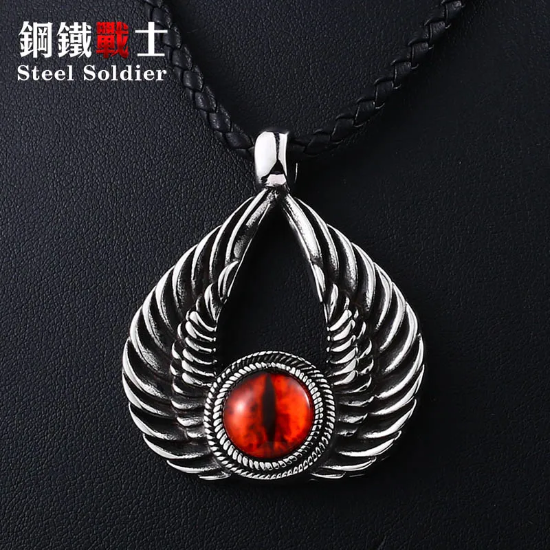 Steel soldier new 2018 arrival unique feather pendant necklace devil eye stone gothic jewelry men
Steel soldier new 2018 arrival unique feather pendant necklace devil eye stone gothic jewelry men