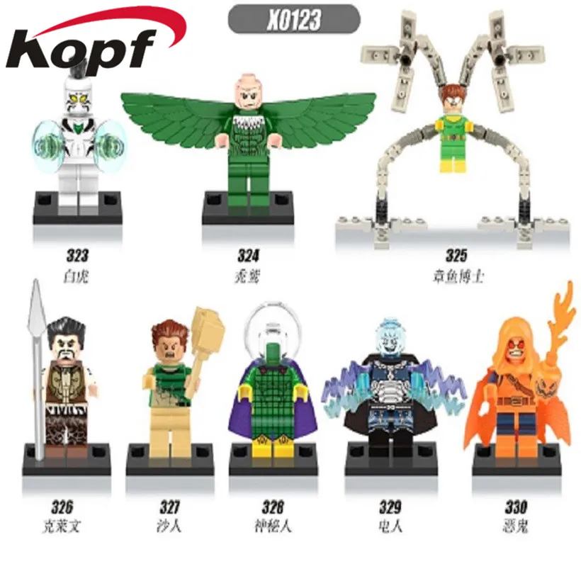 Single Sale Building Blocks Super Heroes Villains Mysterio Doctor Octopus Hobgoblin Bricks Dolls Figures For Children Toys X0123
Single Sale Building Blocks Super Heroes Villains Mysterio Doctor Octopus Hobgoblin Bricks Dolls Figures For Children Toys X0123