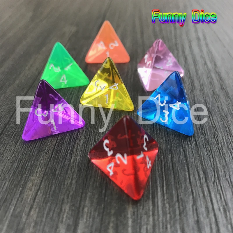 10pcs/set Colorful Crystal/Transparent4 Sided Dice Boardgame Accessories for Dados D&d Fun D4 Dice
10pcs/set Colorful Crystal/Transparent4 Sided Dice Boardgame Accessories for Dados D&d Fun D4 Dice