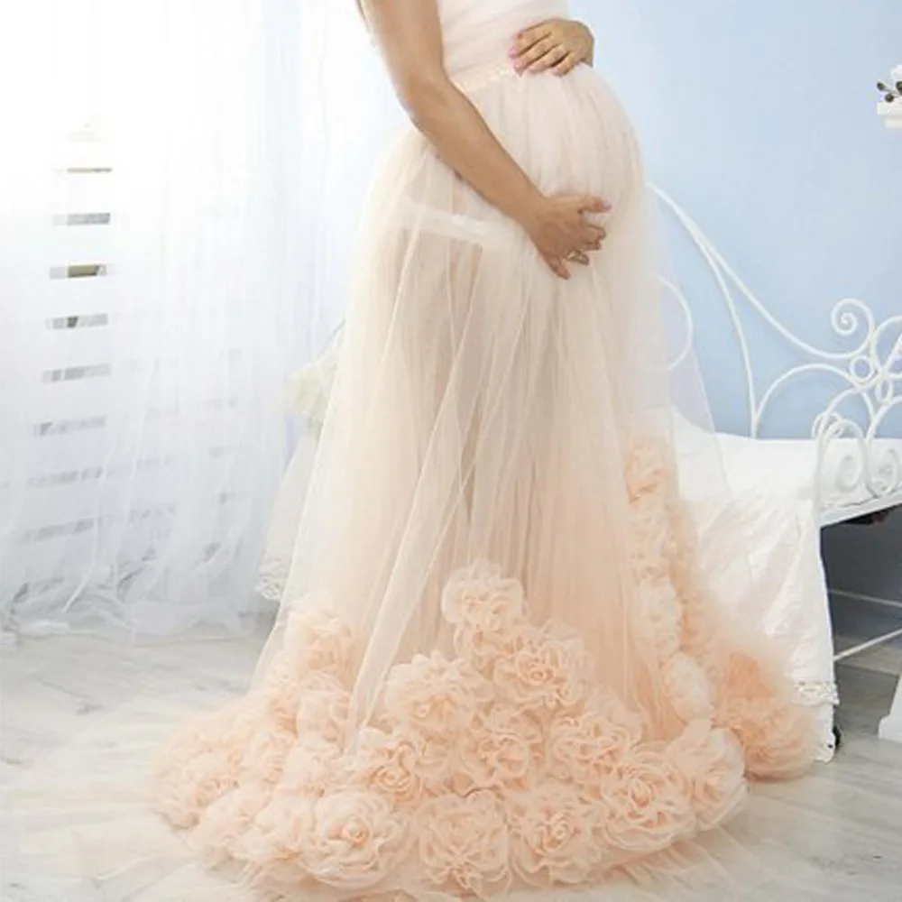 Champagne 3D Flower Tulle Skirts For Pretty Pregnant Illusion Elastic Waistband Plus Size Long Tulle Skirts Women Maternity
Champagne 3D Flower Tulle Skirts For Pretty Pregnant Illusion Elastic Waistband Plus Size Long Tulle Skirts Women Maternity