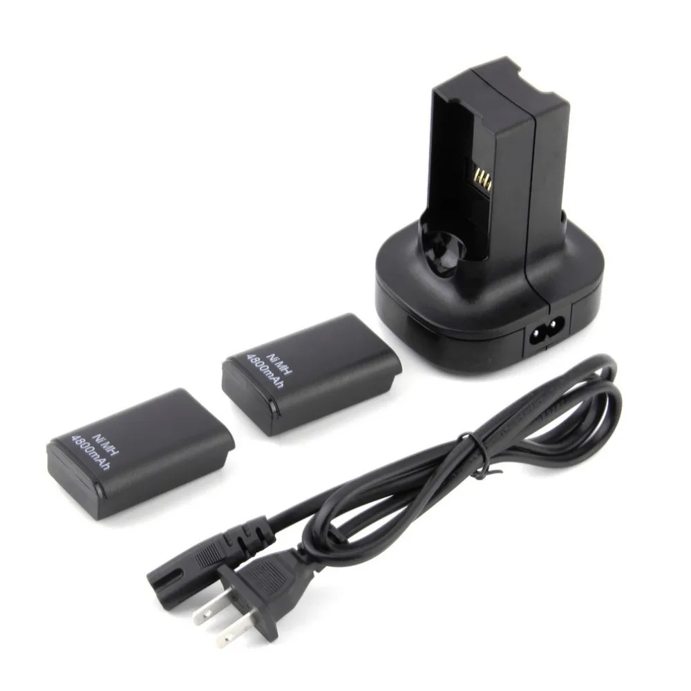 For Xbox360 Dual Charger Base Charging Dock 2 Rechargeable Battery 4800mah For xbox 360 Control Controller Gamepad
For Xbox360 Dual Charger Base Charging Dock 2 Rechargeable Battery 4800mah For xbox 360 Control Controller Gamepad
