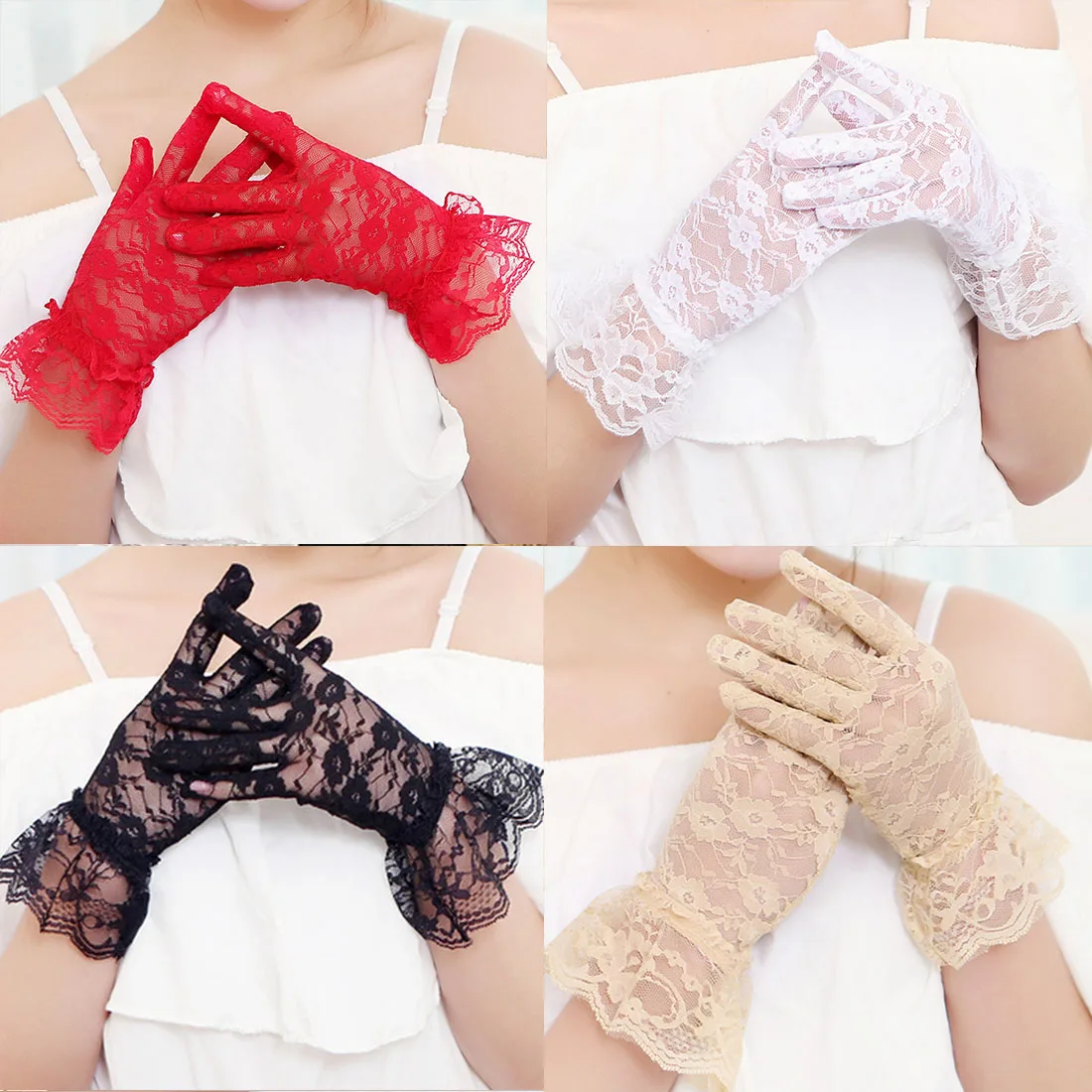 New Elegant Style Sun Protection Accessories Lace Hollow-Out Gloves Delicate Lace Jacquard Pattern Lace Gloves
New Elegant Style Sun Protection Accessories Lace Hollow-Out Gloves Delicate Lace Jacquard Pattern Lace Gloves