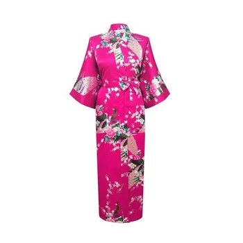 Floral Sexy Women Silk Robe Nightgown Printed Sleepwear pijama Long Kimono Bath Gown Plus Size Wedding Bride Bridesmai Robe
Floral Sexy Women Silk Robe Nightgown Printed Sleepwear pijama Long Kimono Bath Gown Plus Size Wedding Bride Bridesmai Robe