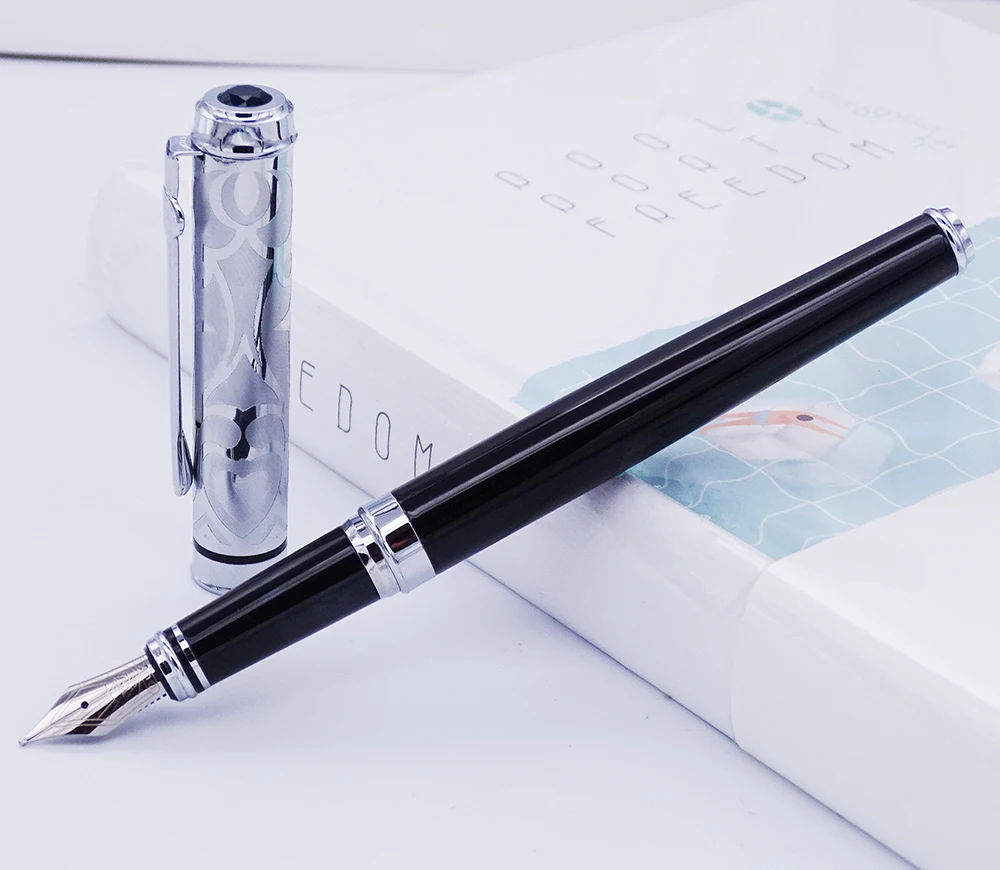 Duke Noble Sapphire Fountain Pen Iridium Medium Nib , Black Barrel & Silver Cap Business Office Home School Supplies
Duke Noble Sapphire Fountain Pen Iridium Medium Nib , Black Barrel & Silver Cap Business Office Home School Supplies