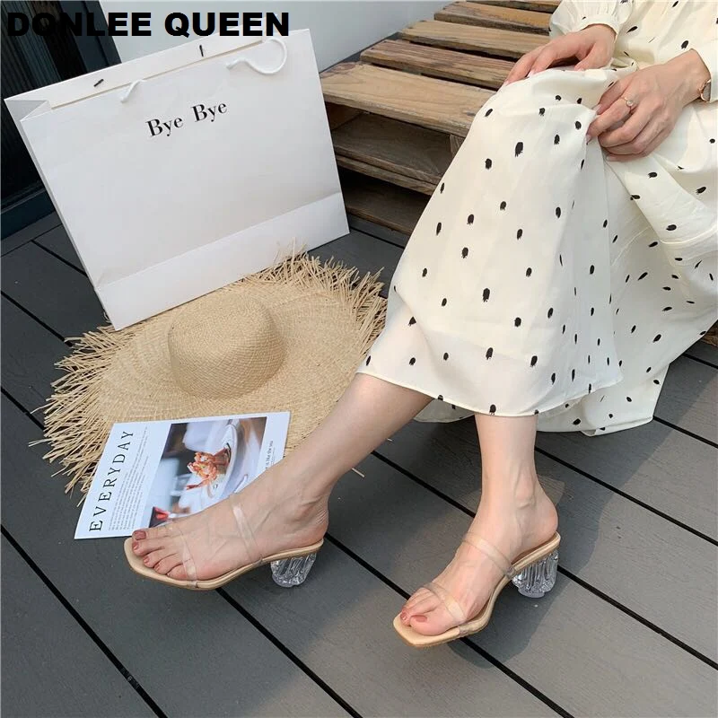 Crystal Heel Slippers Shoes Women Transparent PVC Narrow Band Sandals Dress Party Shoe Slip On Slide 19 Summer Flip Flops Female
Crystal Heel Slippers Shoes Women Transparent PVC Narrow Band Sandals Dress Party Shoe Slip On Slide 19 Summer Flip Flops Female